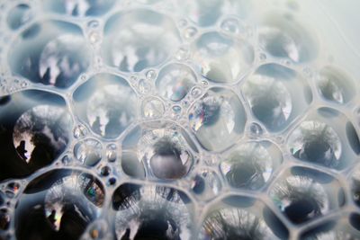 Close-up of milk bubbles