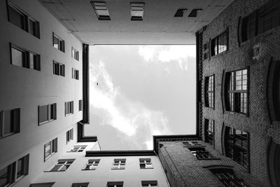 Low angle view of buildings against sky