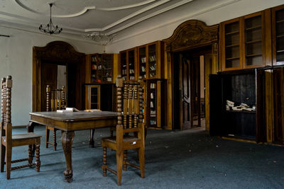 Chairs and table at home