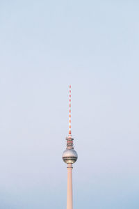 Evening falls on the berlin tv tower, in germany