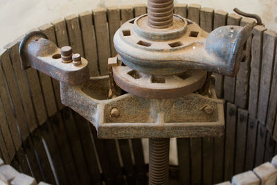 Close-up of machine part