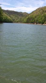 Scenic view of river against sky