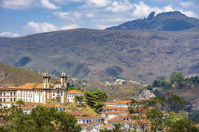 Ouro preto cityscape from the top of the hill