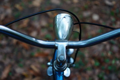 Close-up of bicycle handle