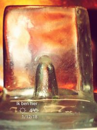 Close-up of ice cream in glass