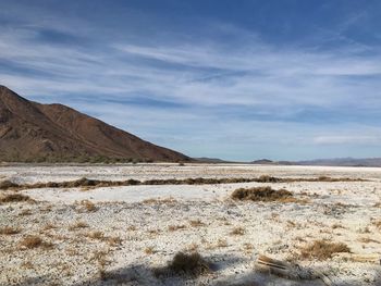 Scenic view of desert against sky