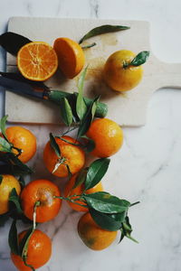 High angle view of fruits in plate