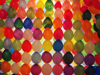 Close-up of multi colored balloons