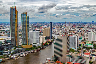 The cityscape and the skyscraper of bangkok thailand southeast asia