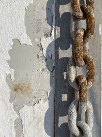 Full frame shot of old rusty metal wall