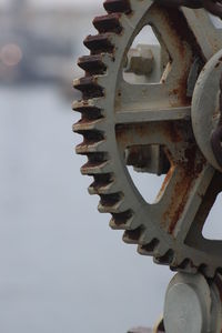 Close-up of machine part