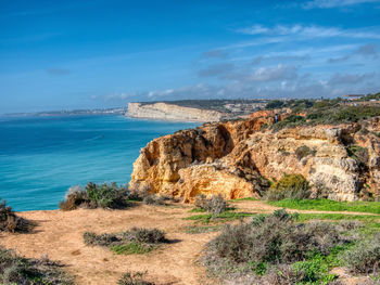 Cliffs in lagos. algarve, portugal.