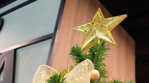 Close-up of illuminated christmas lights