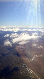 Aerial view of clouds in sky