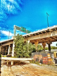 Low angle view of bridge against sky