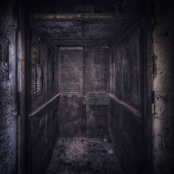 Entrance of old abandoned building