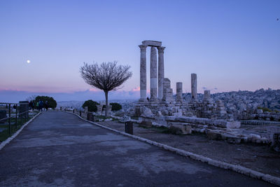 The amman citadel is a historical site at the center of downtown amman, the capital of jordan. .