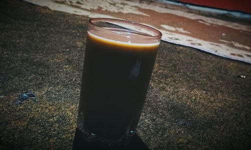 Close-up of coffee on table