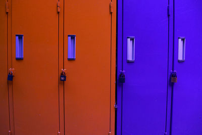 Colorful college lockers