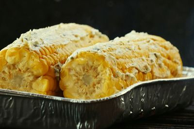 Detail shot of corn cobs