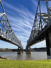 Low angle view of bridge against sky