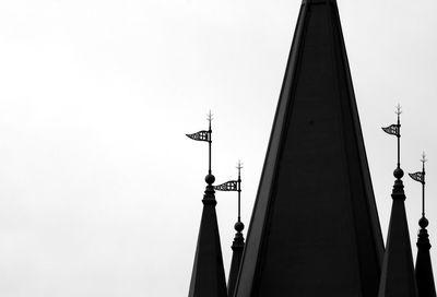 Low angle view of built structure against clear sky