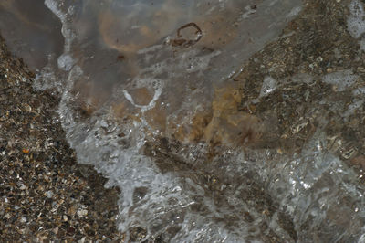 Full frame shot of rocks at shore