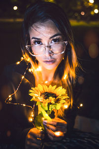 Portrait of a beautiful young woman