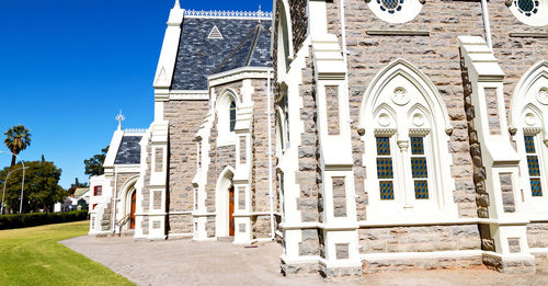 Exterior of historic building against sky