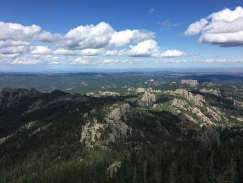 Aerial view of landscape against sky