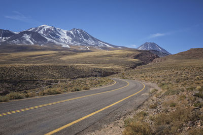Extreme roads in atacama desert