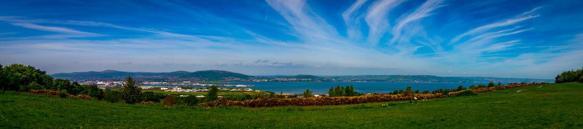 Panoramic shot of land against sky