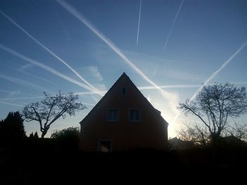 House against sky at night