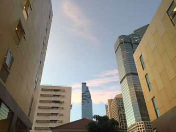 Low angle view of buildings against sky