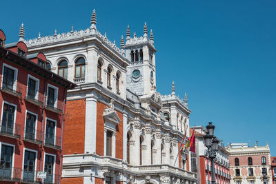 Facade of valladolid's city hall in the main square