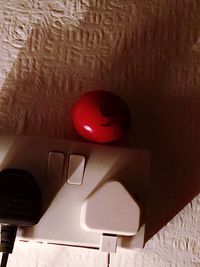 Close-up of red wall