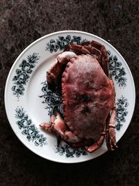 Meal served on plate