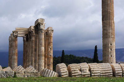 Old ruins against cloudy sky