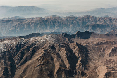 Panoramic view of mountains against sky