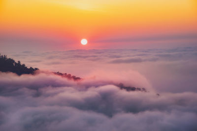 Scenic view of cloudscape during sunrise