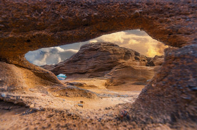 Rock formations in desert