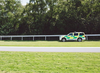 Car on field