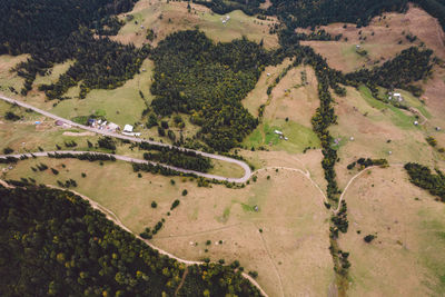 High angle view of road