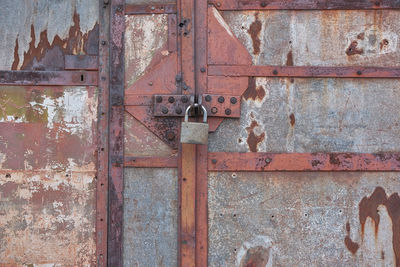 Old rusty metal door