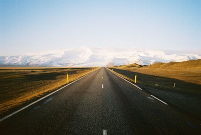 Road passing through landscape