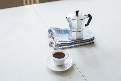 Close-up of coffee on table