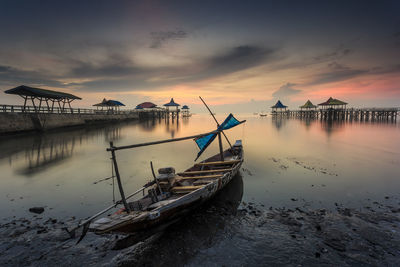 Kenjeran beach view in surabaya, indonesia