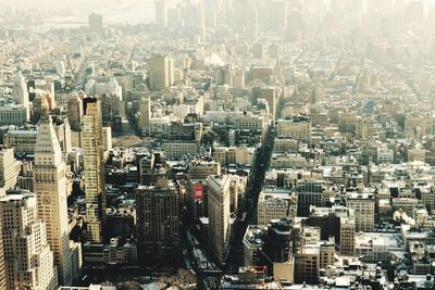 High angle view of cityscape