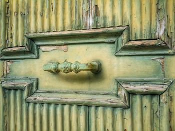 Close-up of wooden door