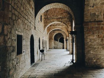 Corridor of historic building